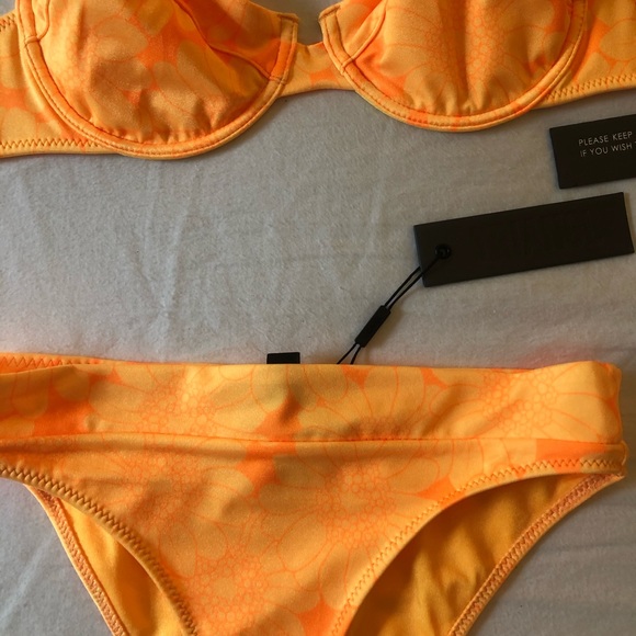 Triangl bikini bathing suit tangerine floral - Picture 6 of 8